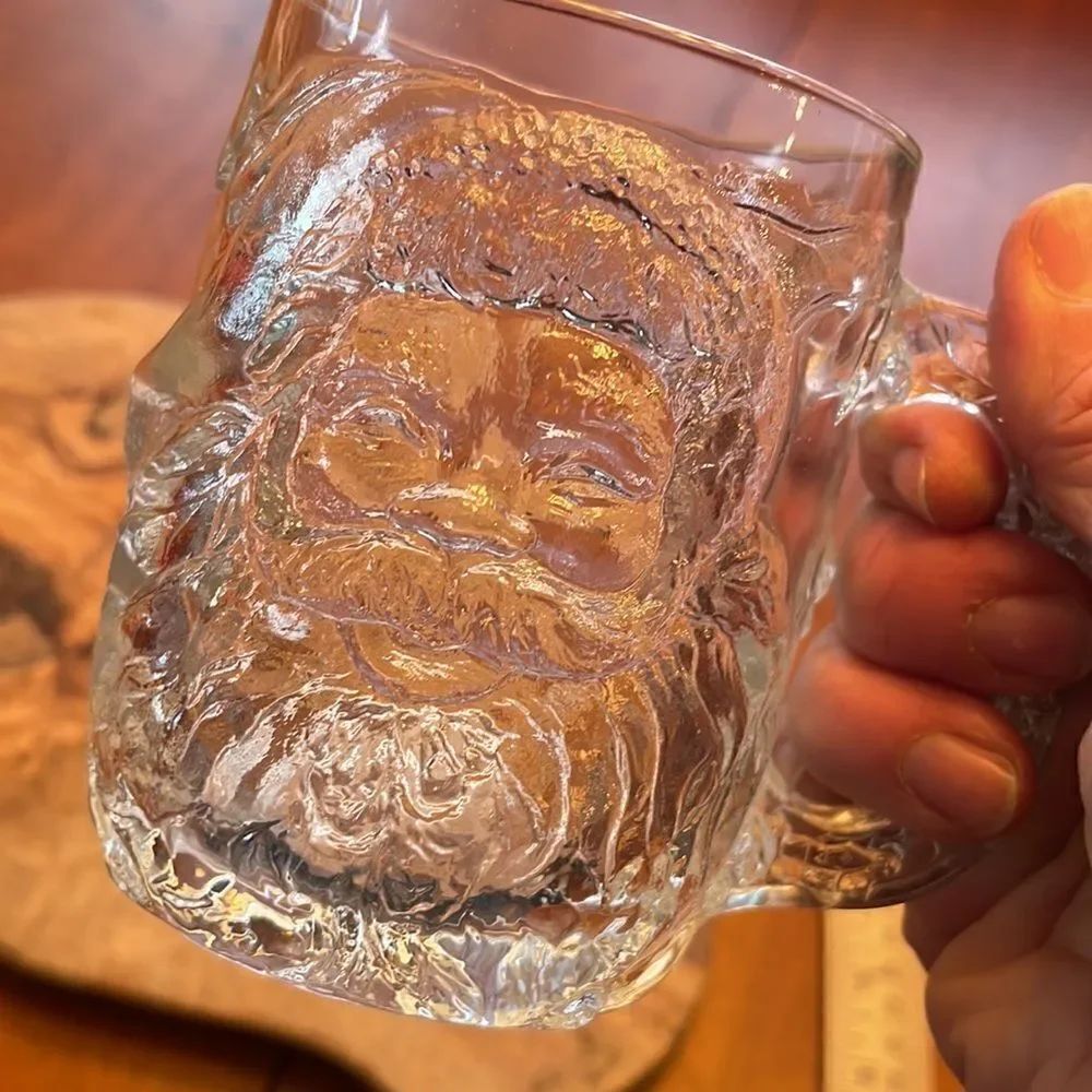 Vintage Luminarc Santa Mug